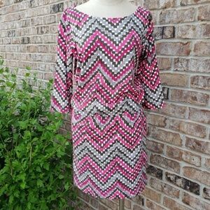 NWT Banana Republic Multicolor Zigzag Print Dress
